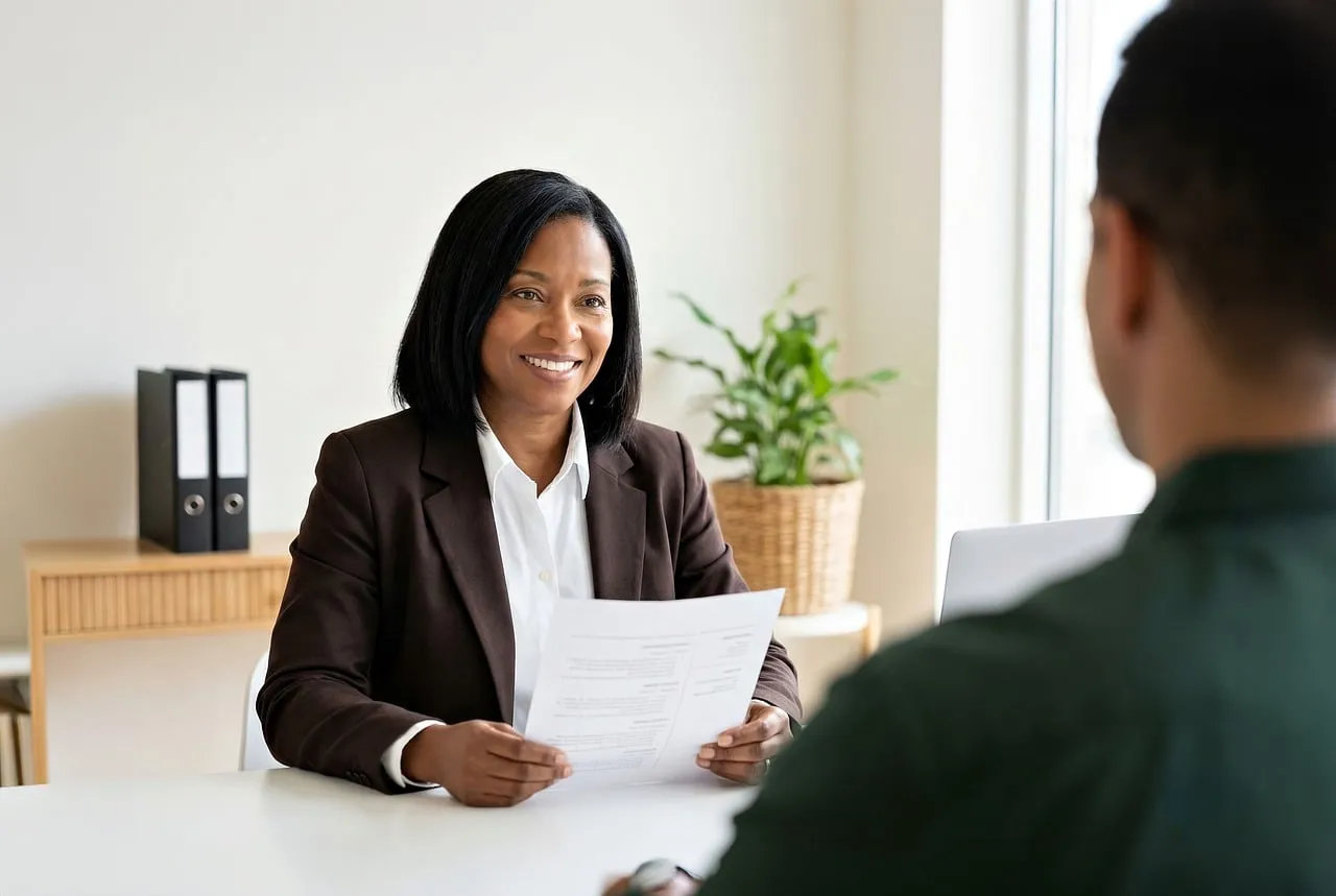 Stock photo related to woman, professional, interview, affairs for the topic of job interview candidate