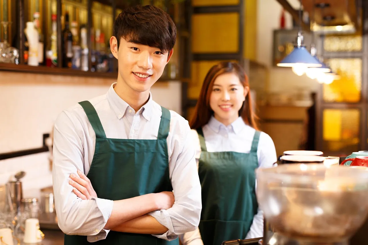 Stock photo related to waitress, waiter, barista, staff for the topic of restaurant staff team